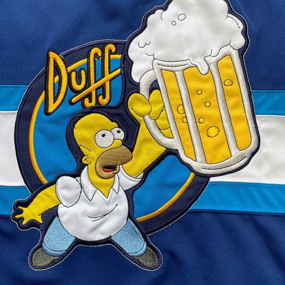 2005 Blue and White The Simpson Duff Hockey Jersey (S)
